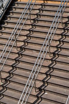 looking down on steps