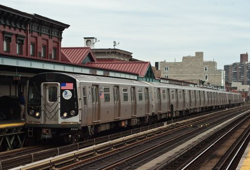 looking across at train in station