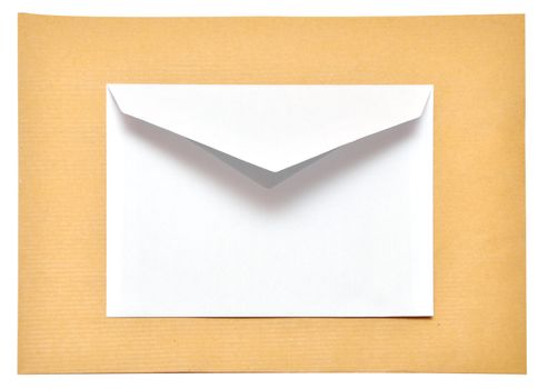 two empty envelope isolated on the white background 