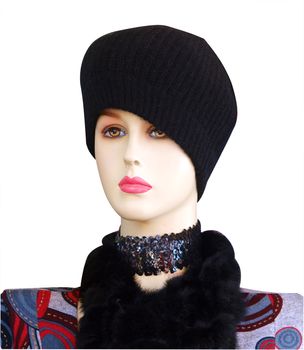 Shop mannequin with Hat isolated with clipping path           