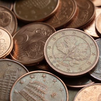 Background of Euro coins money (European currency)