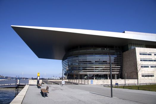 The impressive modern opera house in Copenhagen