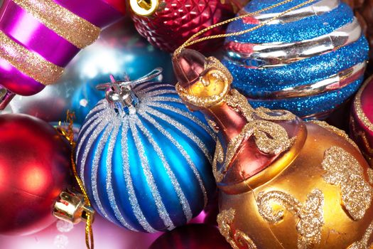 Colorful christmas decorations