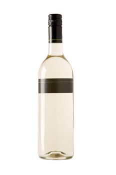 full white wine bottle with blank label