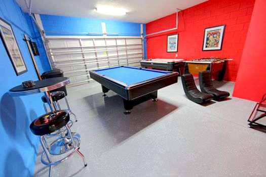 A Games Room with Pool, Air Hockey and Foosball