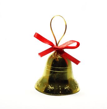 Christmas bell toy isolated on white background