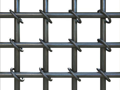 prison bars isolated over white