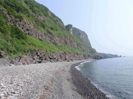 Landscapes of Sakhalin, sea coast