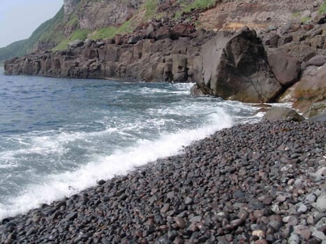 Landscapes of Sakhalin, sea coast