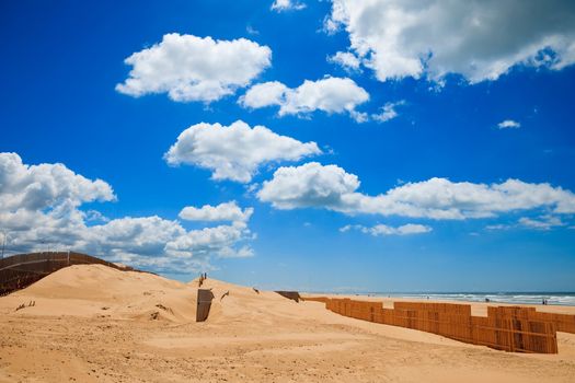 Landscape of Cortadura's beach in Cádiz