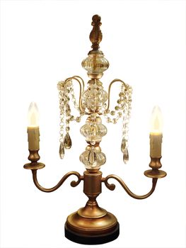 Ornate Table Lamp Chandelier isolated with clipping path        
