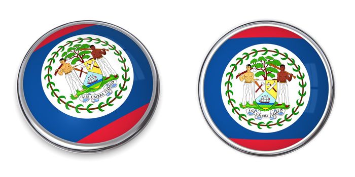 button style banner in 3D of Belize