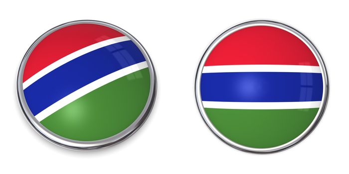 button style banner in 3D of Gambia