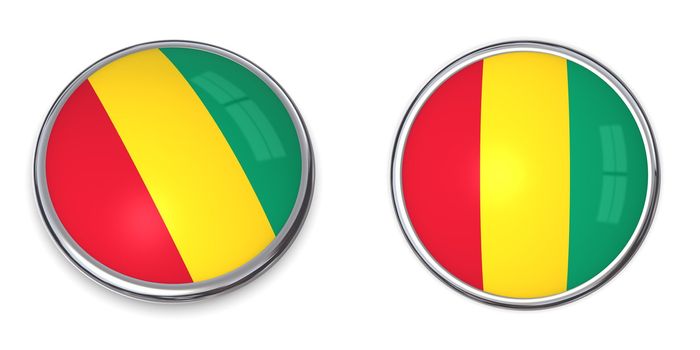 button style banner in 3D of Guinea
