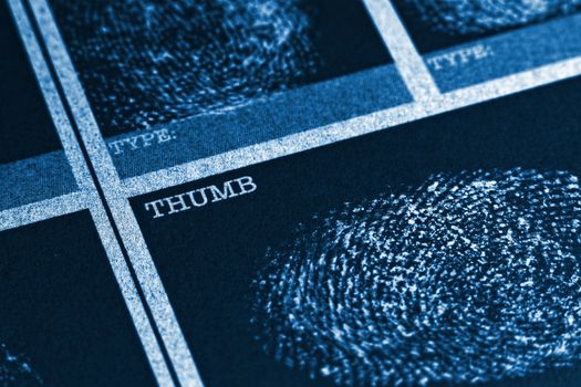 Concept image of a fingerprint file