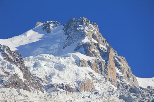 Mont-Blanc and snow white and sky blue