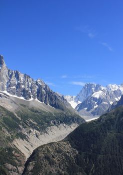 Mont-Blanc and mountain and trees