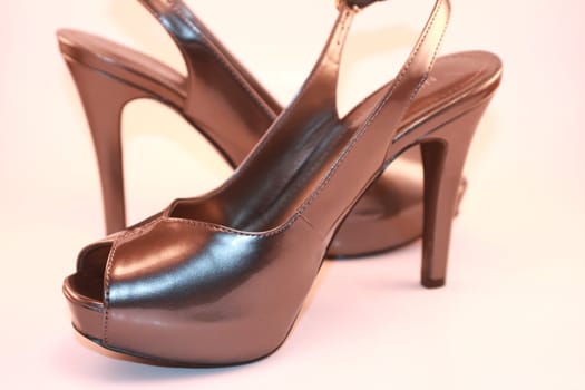 Women's high heel silver shoes. Sexy shoes for fashion, holiday and special occasion. Attractive women's shoes.