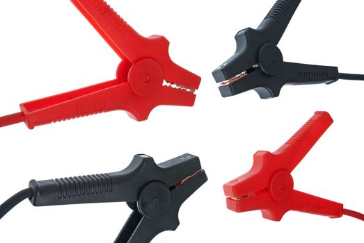 Jumper Cables Isolated on a White Background.