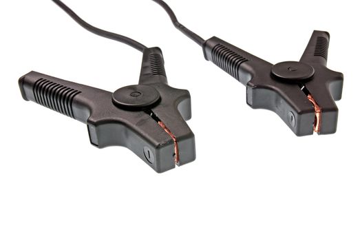 Jumper Cables Isolated on a White Background.