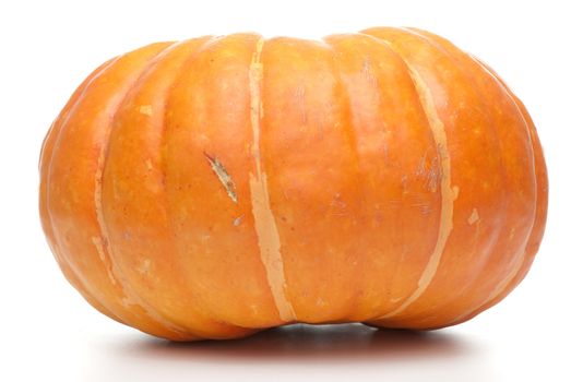 Orange pumpkin isolated on white background.