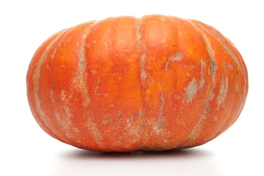 Ripe orange organic pumpkin Isolated on white background.