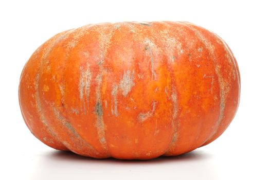 Orange pumpkin isolated on white background.