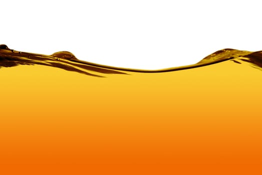 Orange water line isolated on a white background.