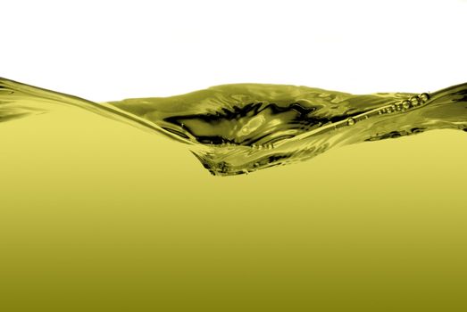 Green liquid waveisolated on a white background.