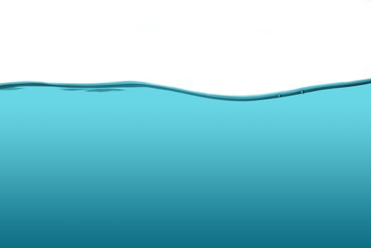 Blue water wave isolated on a white background.