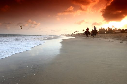 landscape ocean sunrice golden sky