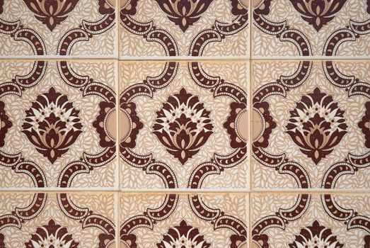 Detail of Portuguese glazed tiles.