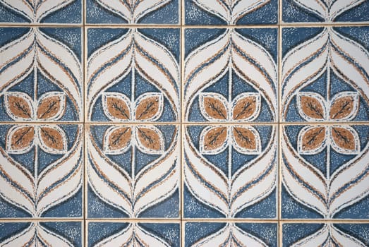 Traditional Portuguese azulejos, painted ceramic tilework.