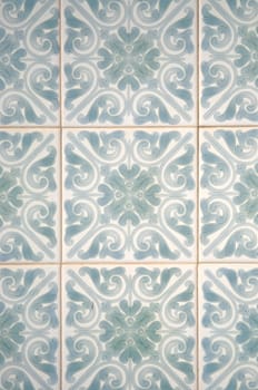Traditional Portuguese azulejos - painted ceramic tilework.
