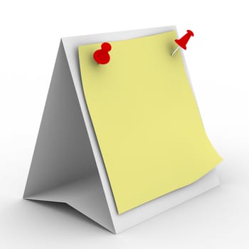 Notebook on white background. Isolated 3D image