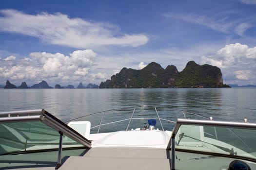 Cruising in Phang Nga Bay, Thailand