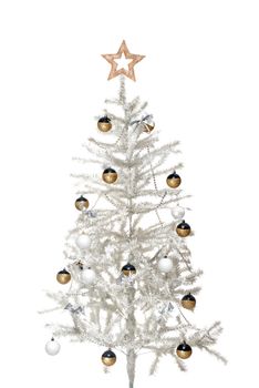 Christmas tree isolated from the white background.