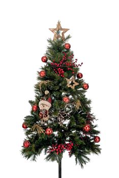 Christmas tree isolated from the white background.
