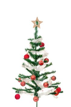 Christmas tree isolated from the white background.