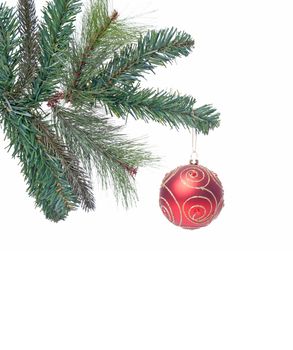Christmas decoration isolated on the white background.