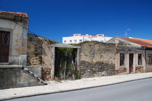 Abandoned old building without doors and windows.
