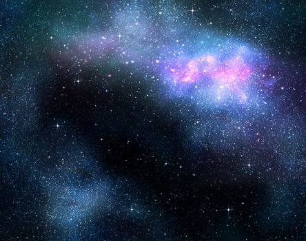 deep outer space background with stars and nebula