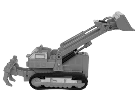 Heavy construction equipment earth mover with caterpillar track