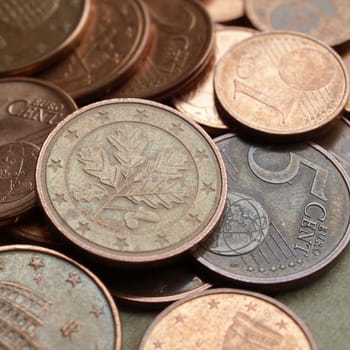 Background of Euro coins money (European currency)