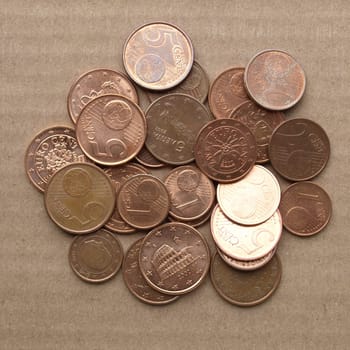 Background of Euro coins money (European currency)