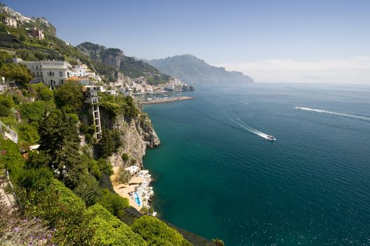 Sea in Amalfi Coast. Naples - Best of Italy