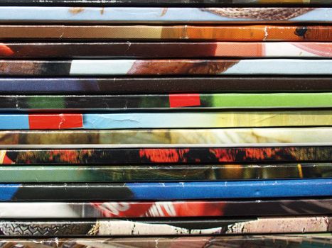 Pile of multi coloured reviews or magazines
