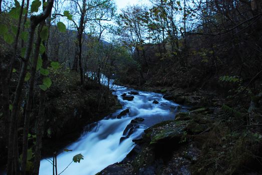 River at night