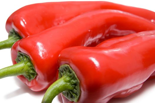 The red pepper isolated on a white background.