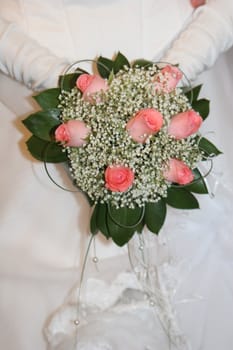 bride with flowers